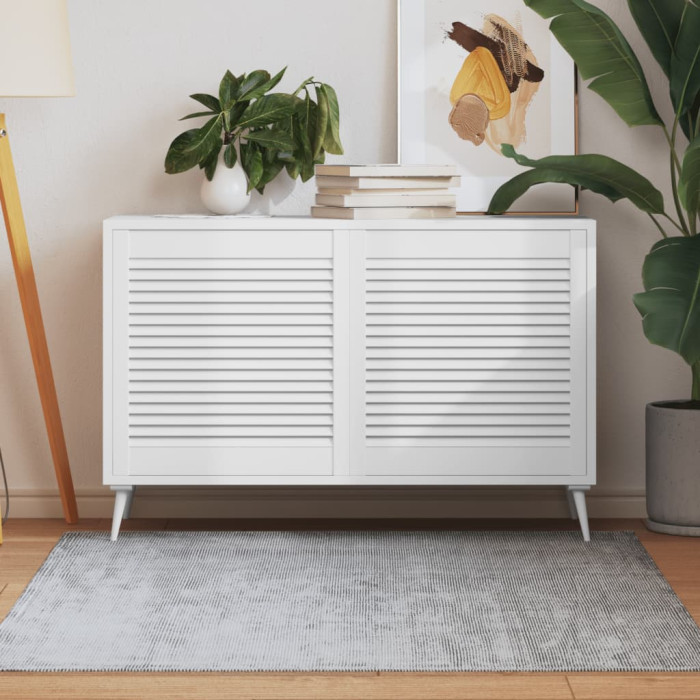 Vrata za omarico z letvicami 2 kosa bela 61,5x59,4 cm borovina